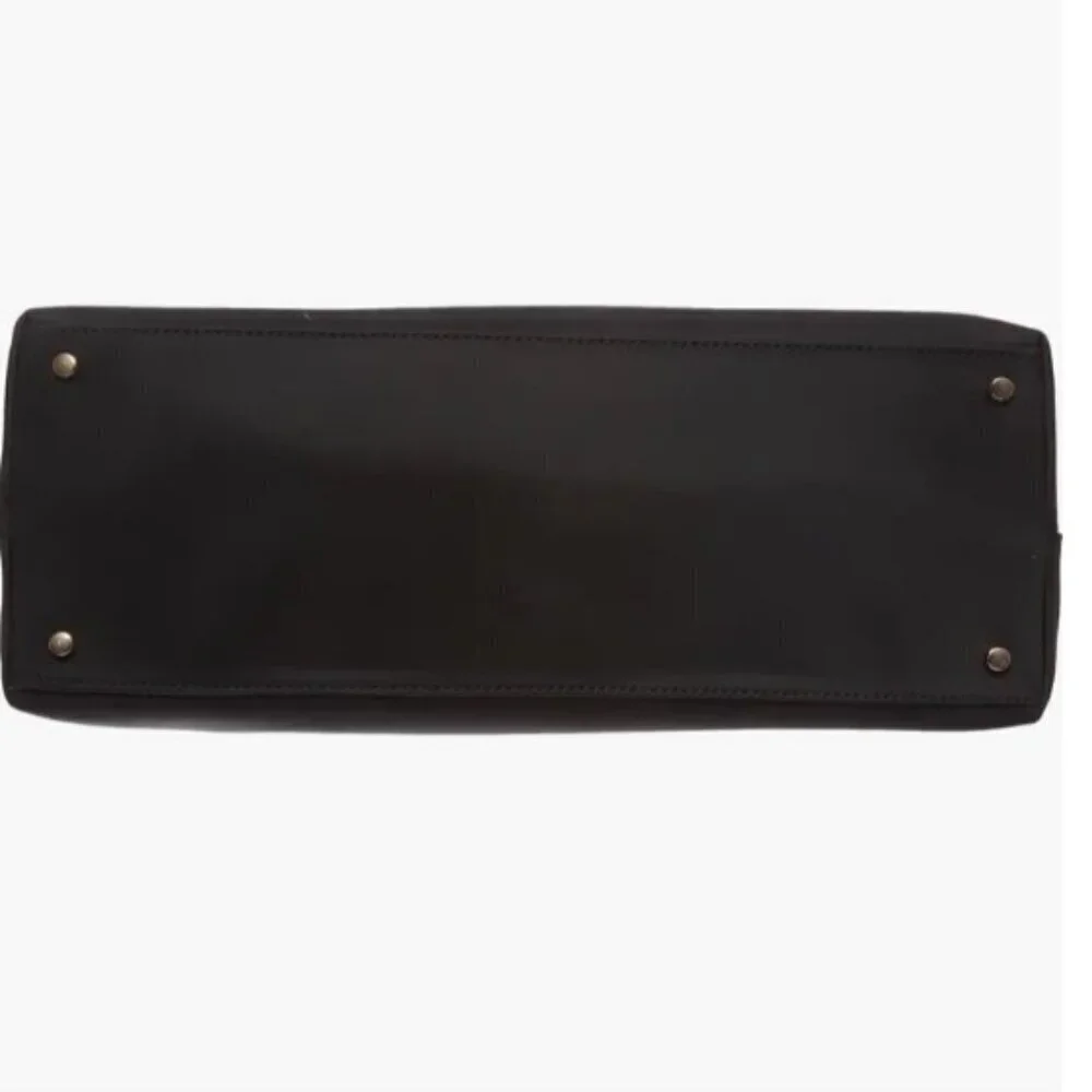 Kate Spade Large Laptop Tote Womens Black Nylon Leather Shoulder Bag Marybeth